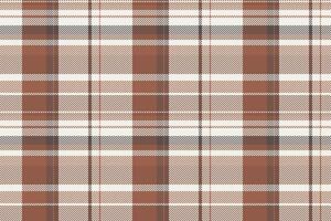 Robe fabric texture , outfit tartan seamless textile. Menswear background pattern plaid check in white and red colors. vector
