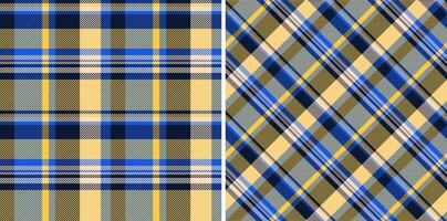 Textile fabric plaid of texture tartan with a seamless background check pattern. Set in space colors. Latest fashion trends. vector