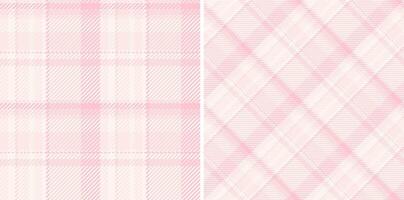 Textile seamless tartan of fabric check background with a plaid texture pattern . Set in popular colors in mens flannel shirt styles. vector