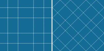 Plaid fabric textile of seamless check texture with a background pattern tartan. Set in sky colors. Colourful abstract geometric checkered wallpaper. vector