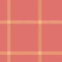 Hat seamless background tartan, business fabric check. Fiber plaid texture textile pattern in red and orange colors. vector