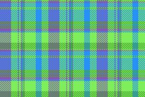 Post tartan pattern plaid, advertising seamless check . Funky background texture textile fabric in green and cyan colors. vector