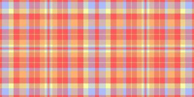 Love plaid pattern , minimal seamless check texture. Furry textile background tartan fabric in red and orange colors. vector