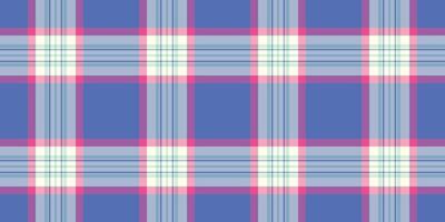 Cutout plaid textile pattern, paint background texture. Overlayed tartan check seamless fabric in light and cyan colors. vector
