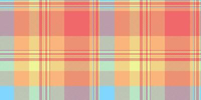 30s seamless background textile, bag plaid check fabric. Swatch texture tartan pattern in red and orange colors. vector