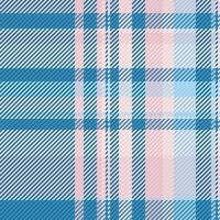 Weave seamless fabric , straight pattern textile background. Underwear tartan check plaid texture in cyan and light colors. vector