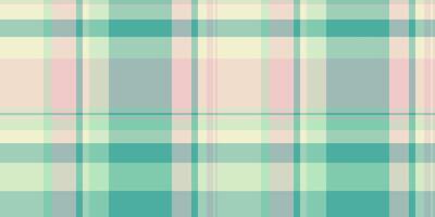 Satin textile check pattern, hippy plaid texture background. Picnic blanket seamless tartan fabric in light and pastel colors. vector