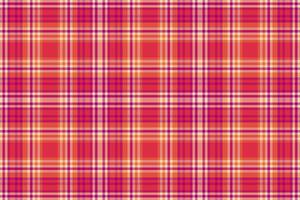Multicultural textile background texture, hounds plaid check. Creation fabric tartan pattern seamless in orange and red colors. vector