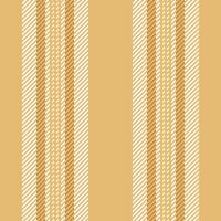 Masculine stripe texture vertical, vibrant textile lines. Italy seamless fabric background pattern in amber and sea shell colors. vector