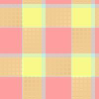 Youth textile pattern texture, reel plaid seamless tartan. Sewing check fabric background in red and lime colors. vector