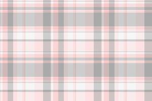 Graph textile tartan plaid, furniture check pattern background. Towel texture fabric seamless in dark gray and misty rose colors. vector