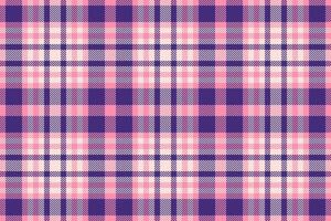 Daisy textile fabric texture, rug check seamless plaid. Feminine pattern background tartan in indigo and red colors. vector
