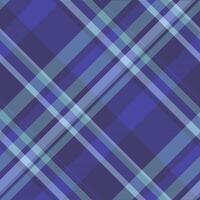 Bandana texture pattern textile, father check seamless . Tissue fabric background tartan plaid in indigo and cyan colors. vector