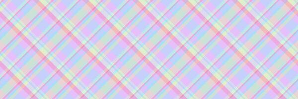 Female check tartan pattern, idea seamless texture background. Back textile plaid fabric in light and white colors. vector