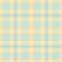 Romance background check textile, fold texture pattern seamless. Hotel plaid fabric tartan in light and wheat colors. vector