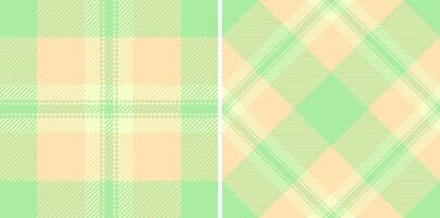 tartan pattern of plaid check textile with a seamless texture background fabric. Set in happy colors of autumn fashion trends. vector