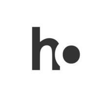 HO creative geometric initial based modern and minimal logo. Letter h o trendy fonts. vector