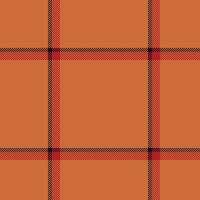Plaid seamless pattern in orange. Check fabric texture. textile print. vector