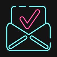 Icon absentee voting. USA general election elements. Icons in neon style. Good for prints, posters, infographics, etc. vector