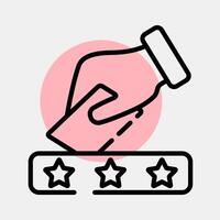 Icon put ballot paper in the box. USA general election elements. Icons in color spot style. Good for prints, posters, infographics, etc. vector