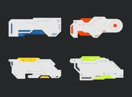 Futuristic interface ui elements. Futuristic HUD elements. Hud interface set. illustration. vector