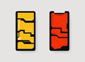 Set of smartphone screen mockup. Design for app interface, ux ui, and web design presentation concept. vector