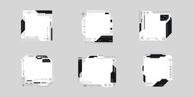 Futuristic interface ui elements. Futuristic HUD elements. Hud interface set. illustration. vector