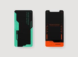 Set of smartphone screen mockup. Design for app interface, ux ui, and web design presentation concept. vector