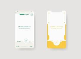 Set of smartphone screen mockup. Design for app interface, ux ui, and web design presentation concept. vector