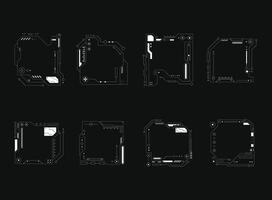 Futuristic interface ui elements. Futuristic HUD elements. Hud interface set. illustration. vector
