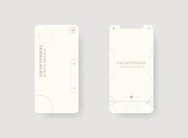 Set of smartphone screen mockup. Design for app interface, ux ui, and web design presentation concept. vector
