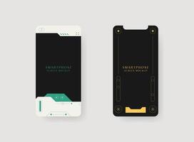 Set of smartphone screen mockup. Design for app interface, ux ui, and web design presentation concept. vector