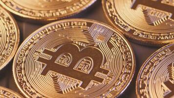 Bitcoins as Background video