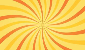 Orange groovy vortex spiral twirl. Twirl sunburst psychedelic pattern. illustration vector
