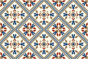 Geometric ethnic design seamless pattern on white background vector