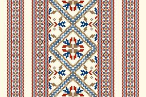 Geometric ethnic design pattern on white background vector
