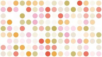 Colorful polka dot abstract pattern on beige background. Contemporary childish doodle design. Circle confetti backdrop. Fun simple festive banner template vector