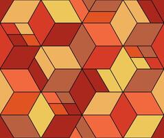 Trendy seamless colorful pattern - geometric design. Creative vibrant mosaic cubes texture. Abstract contemporary fashion background vector