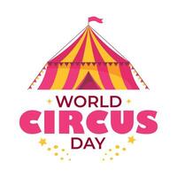 World Circus Day. Circus building, awning of the circus house. illustration for poster for circus advertising, fair, invitation to the event, presentation. vector