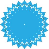 Blue mandala on a white background. Oriental pattern vector