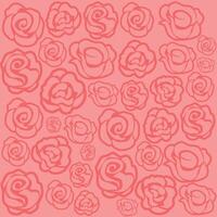 pattern with roses on a pink background. vector
