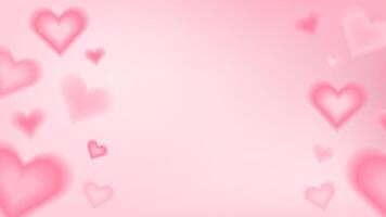 Y2k pink heart pattern. Cute aura gradient abstract bg for event banner. Valentine aesthetic trendy border with blur for header layout. Glamour advertising and sale promotion frame cover design vector