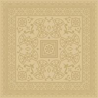 square gold border, frame, Pompeii. Rectangle Neopolitan ornament. Art of Ancient Rome. Template for stained glass vector