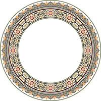 round colored border, frame, Pompeii ring. Circle Neopolitan ornament. Art of Ancient Rome. vector