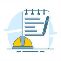 Concept of presenting new projects to partners and colleagues. shows graphs and pie charts. foreman giving presentation to client in conference meeting room. Modern illustration. vector