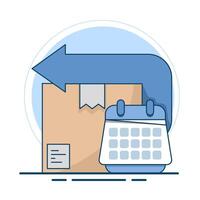 concept of product validity guarantee period. Time limits for returns and refunds. simple modern graphic elements for ui, infographics, icons. flat design illustration on background. vector