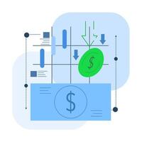 Personal finance concept, series of Investment Plans, Savings Investments. Strategy and return on investment. financial icons depicting investment, savings, and financial progress. vector