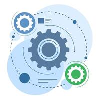 Business workflow concept, work process gears, Infographic elements, Chart with arrows and wheels, work process productivity and efficiency, group of rotating gears. leadership to move the team. vector