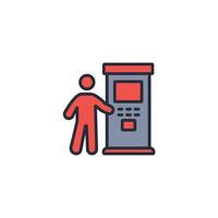 vending machine icon. .Editable stroke.linear style sign for use web design,logo.Symbol illustration. vector