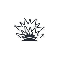 explosion icon. .Editable stroke.linear style sign for use web design,logo.Symbol illustration. vector